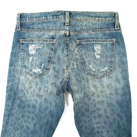 Current/Elliott The Stiletto Jeans in Denim Leopard Destroy Size 26 NWT $238 - Picture 7 of 12
